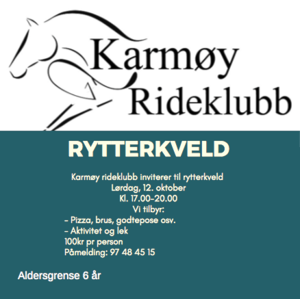 Rytterkveld på Karmøy ridesenter